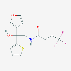 4,4,4-trifluoro-N-[2-(furan-3-yl)-2-hydroxy-2-(thiophen-2-yl)ethyl]butanamide