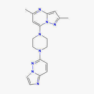 1-{2,5-Dimethylpyrazolo[1,5-a]pyrimidin-7-yl}-4-{imidazo[1,2-b]pyridazin-6-yl}piperazine