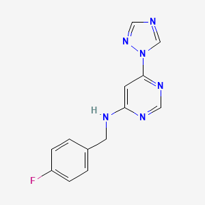 N-[(4-fluorophenyl)methyl]-6-(1H-1,2,4-triazol-1-yl)pyrimidin-4-amine