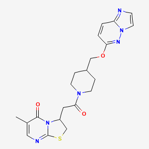 3-{2-[4-({imidazo[1,2-b]pyridazin-6-yloxy}methyl)piperidin-1-yl]-2-oxoethyl}-6-methyl-2H,3H,5H-[1,3]thiazolo[3,2-a]pyrimidin-5-one