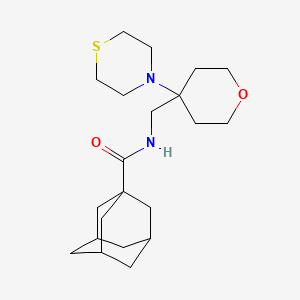 N-{[4-(thiomorpholin-4-yl)oxan-4-yl]methyl}adamantane-1-carboxamide