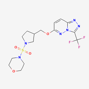 4-{[3-({[3-(Trifluoromethyl)-[1,2,4]triazolo[4,3-b]pyridazin-6-yl]oxy}methyl)pyrrolidin-1-yl]sulfonyl}morpholine