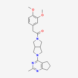 2-(3,4-dimethoxyphenyl)-1-(5-{2-methyl-5H,6H,7H-cyclopenta[d]pyrimidin-4-yl}-octahydropyrrolo[3,4-c]pyrrol-2-yl)ethan-1-one