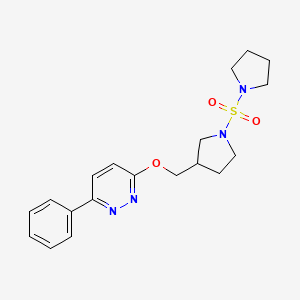 3-Phenyl-6-{[1-(pyrrolidine-1-sulfonyl)pyrrolidin-3-yl]methoxy}pyridazine