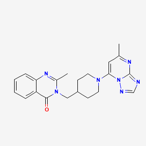 2-Methyl-3-[(1-{5-methyl-[1,2,4]triazolo[1,5-a]pyrimidin-7-yl}piperidin-4-yl)methyl]-3,4-dihydroquinazolin-4-one