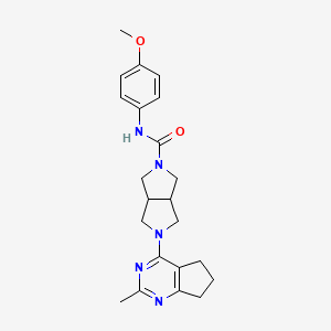 N-(4-methoxyphenyl)-5-{2-methyl-5H,6H,7H-cyclopenta[d]pyrimidin-4-yl}-octahydropyrrolo[3,4-c]pyrrole-2-carboxamide