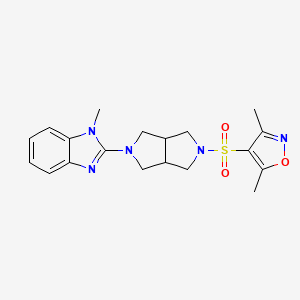 2-{5-[(3,5-dimethyl-1,2-oxazol-4-yl)sulfonyl]-octahydropyrrolo[3,4-c]pyrrol-2-yl}-1-methyl-1H-1,3-benzodiazole