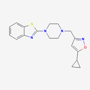 2-{4-[(5-Cyclopropyl-1,2-oxazol-3-yl)methyl]piperazin-1-yl}-1,3-benzothiazole