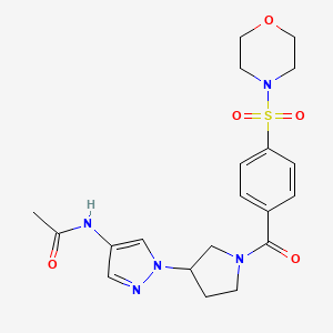 N-(1-{1-[4-(morpholine-4-sulfonyl)benzoyl]pyrrolidin-3-yl}-1H-pyrazol-4-yl)acetamide