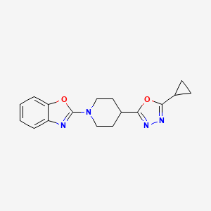 2-[4-(5-Cyclopropyl-1,3,4-oxadiazol-2-yl)piperidin-1-yl]-1,3-benzoxazole