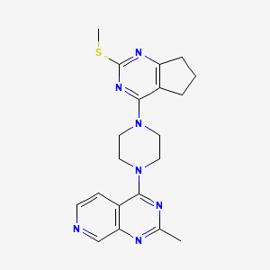 1-{2-methylpyrido[3,4-d]pyrimidin-4-yl}-4-[2-(methylsulfanyl)-5H,6H,7H-cyclopenta[d]pyrimidin-4-yl]piperazine