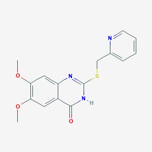 6,7-Dimethoxy-2-[(pyridin-2-ylmethyl)sulfanyl]quinazolin-4-ol