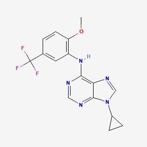 9-cyclopropyl-N-[2-methoxy-5-(trifluoromethyl)phenyl]-9H-purin-6-amine