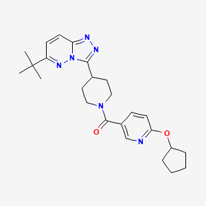 5-(4-{6-Tert-butyl-[1,2,4]triazolo[4,3-b]pyridazin-3-yl}piperidine-1-carbonyl)-2-(cyclopentyloxy)pyridine