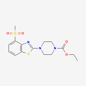 Ethyl 4-(4-methanesulfonyl-1,3-benzothiazol-2-yl)piperazine-1-carboxylate