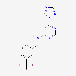 6-(1H-1,2,4-triazol-1-yl)-N-{[3-(trifluoromethyl)phenyl]methyl}pyrimidin-4-amine