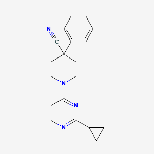 1-(2-Cyclopropylpyrimidin-4-yl)-4-phenylpiperidine-4-carbonitrile