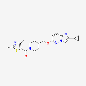 4-[({2-Cyclopropylimidazo[1,2-b]pyridazin-6-yl}oxy)methyl]-1-(2,4-dimethyl-1,3-thiazole-5-carbonyl)piperidine