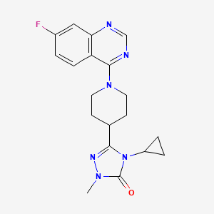 4-cyclopropyl-3-[1-(7-fluoroquinazolin-4-yl)piperidin-4-yl]-1-methyl-4,5-dihydro-1H-1,2,4-triazol-5-one