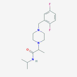 2-{4-[(2,5-difluorophenyl)methyl]piperazin-1-yl}-N-(propan-2-yl)propanamide