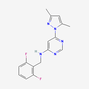 N-[(2,6-difluorophenyl)methyl]-6-(3,5-dimethyl-1H-pyrazol-1-yl)pyrimidin-4-amine