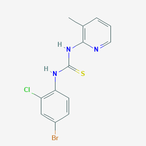 molecular formula C13H11BrClN3S B1224832 1-(4-Bromo-2-chlorophenyl)-3-(3-methyl-2-pyridinyl)thiourea 