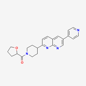 2-[1-(Oxolane-2-carbonyl)piperidin-4-yl]-6-(pyridin-4-yl)-1,8-naphthyridine