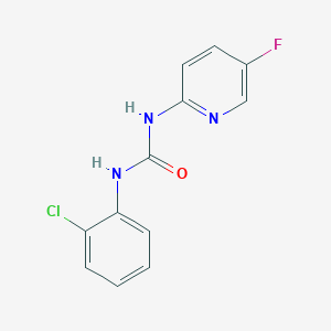 molecular formula C12H9ClFN3O B12248362 1-(2-Chlorophenyl)-3-(5-fluoropyridin-2-yl)urea 