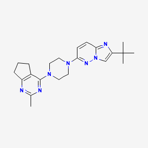 1-{2-tert-butylimidazo[1,2-b]pyridazin-6-yl}-4-{2-methyl-5H,6H,7H-cyclopenta[d]pyrimidin-4-yl}piperazine