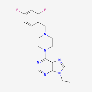 6-{4-[(2,4-difluorophenyl)methyl]piperazin-1-yl}-9-ethyl-9H-purine