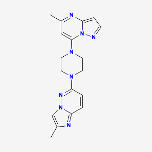 1-{2-Methylimidazo[1,2-b]pyridazin-6-yl}-4-{5-methylpyrazolo[1,5-a]pyrimidin-7-yl}piperazine