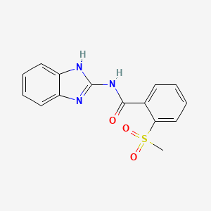 molecular formula C15H13N3O3S B1224839 N-(1H-benzimidazol-2-yl)-2-methylsulfonylbenzamide 