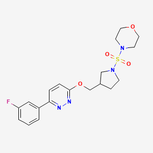 4-{[3-({[6-(3-Fluorophenyl)pyridazin-3-yl]oxy}methyl)pyrrolidin-1-yl]sulfonyl}morpholine