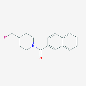 molecular formula C17H18FNO B12248407 4-(Fluoromethyl)-1-(naphthalene-2-carbonyl)piperidine 