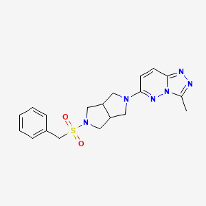 molecular formula C19H22N6O2S B12248409 2-{3-Methyl-[1,2,4]triazolo[4,3-b]pyridazin-6-yl}-5-phenylmethanesulfonyl-octahydropyrrolo[3,4-c]pyrrole 