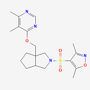 4-({2-[(3,5-Dimethyl-1,2-oxazol-4-yl)sulfonyl]-octahydrocyclopenta[c]pyrrol-3a-yl}methoxy)-5,6-dimethylpyrimidine