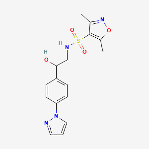 N-{2-hydroxy-2-[4-(1H-pyrazol-1-yl)phenyl]ethyl}-3,5-dimethyl-1,2-oxazole-4-sulfonamide