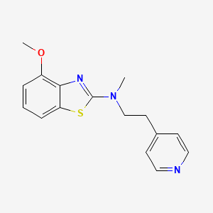 molecular formula C16H17N3OS B12248425 4-methoxy-N-methyl-N-[2-(pyridin-4-yl)ethyl]-1,3-benzothiazol-2-amine 