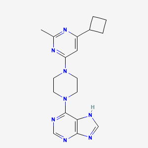 6-[4-(6-cyclobutyl-2-methylpyrimidin-4-yl)piperazin-1-yl]-9H-purine