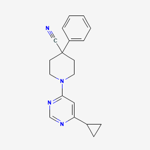 1-(6-Cyclopropylpyrimidin-4-yl)-4-phenylpiperidine-4-carbonitrile