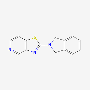 molecular formula C14H11N3S B12248469 2-{[1,3]thiazolo[4,5-c]pyridin-2-yl}-2,3-dihydro-1H-isoindole 