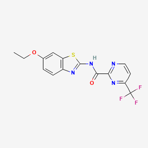 N-(6-ethoxy-1,3-benzothiazol-2-yl)-4-(trifluoromethyl)pyrimidine-2-carboxamide