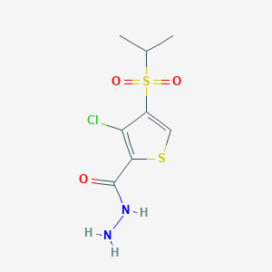 molecular formula C8H11ClN2O3S2 B1224849 3-Chloro-4-propan-2-ylsulfonyl-2-thiophenecarbohydrazide 