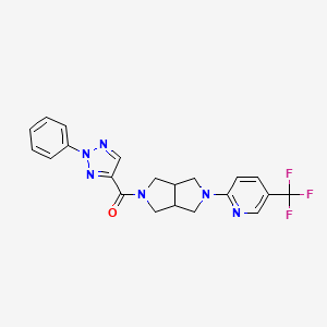 2-[5-(2-phenyl-2H-1,2,3-triazole-4-carbonyl)-octahydropyrrolo[3,4-c]pyrrol-2-yl]-5-(trifluoromethyl)pyridine