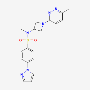 N-methyl-N-[1-(6-methylpyridazin-3-yl)azetidin-3-yl]-4-(1H-pyrazol-1-yl)benzene-1-sulfonamide