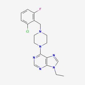 6-{4-[(2-chloro-6-fluorophenyl)methyl]piperazin-1-yl}-9-ethyl-9H-purine