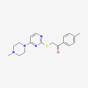 1-(4-Methylphenyl)-2-{[4-(4-methylpiperazin-1-yl)pyrimidin-2-yl]sulfanyl}ethanone