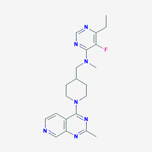 molecular formula C21H26FN7 B12248555 6-ethyl-5-fluoro-N-methyl-N-[(1-{2-methylpyrido[3,4-d]pyrimidin-4-yl}piperidin-4-yl)methyl]pyrimidin-4-amine 