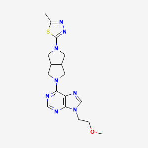 9-(2-methoxyethyl)-6-[5-(5-methyl-1,3,4-thiadiazol-2-yl)-octahydropyrrolo[3,4-c]pyrrol-2-yl]-9H-purine