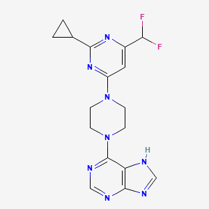 6-{4-[2-cyclopropyl-6-(difluoromethyl)pyrimidin-4-yl]piperazin-1-yl}-9H-purine